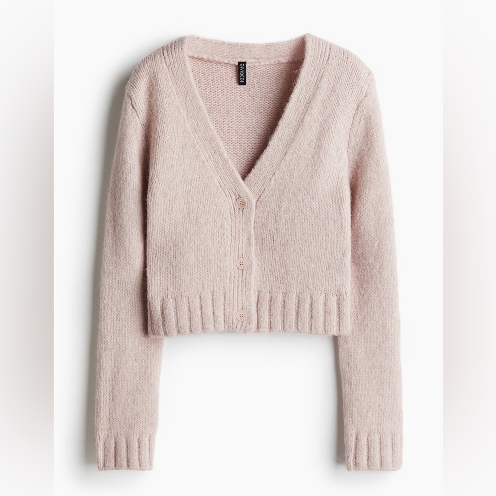 H&M Divided v-neck cardigan pink size XL NWT